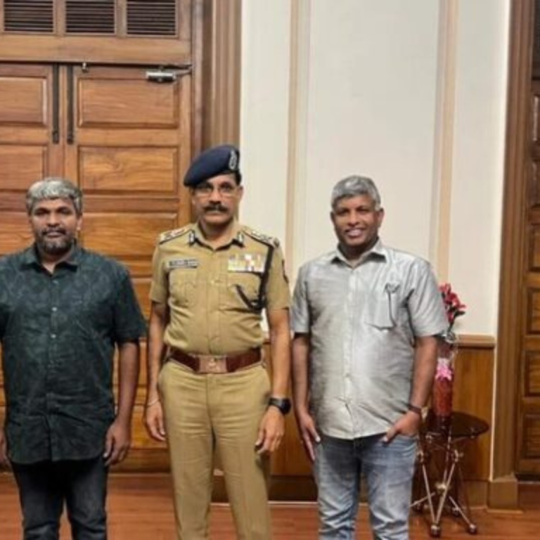 Mr.Karthi with Mr.Shylendra babu, DGP of Police, Tamil Nadu