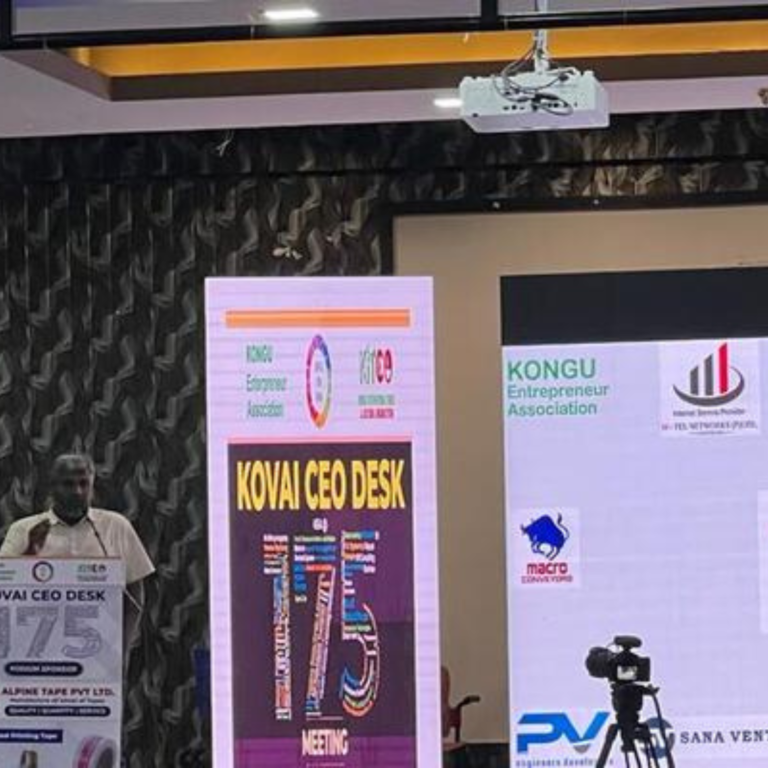 Mr.Karthi delivering chief guest speech at KITCO on 24-Dec-2023