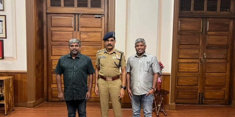 Mr.Karthi with Mr.Shylendra babu, DGP of Police, Tamil Nadu