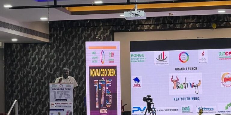 Mr.Karthi delivering chief guest speech at KITCO on 24-Dec-2023